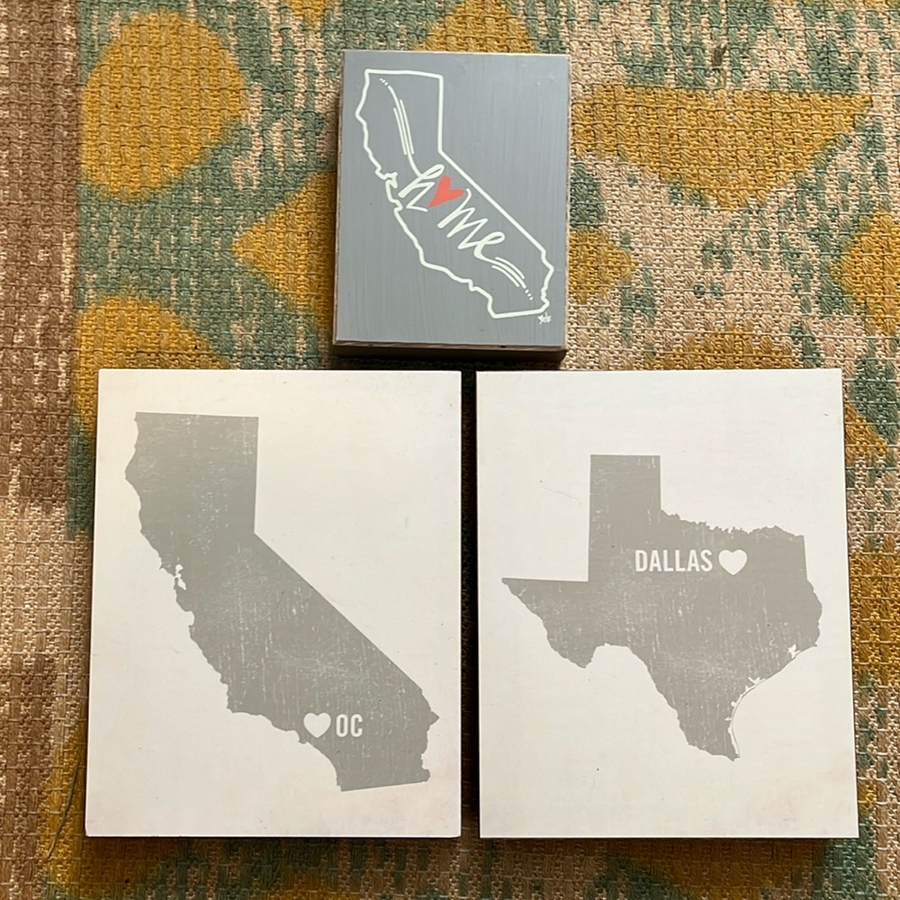 CA & TX Wall Decor